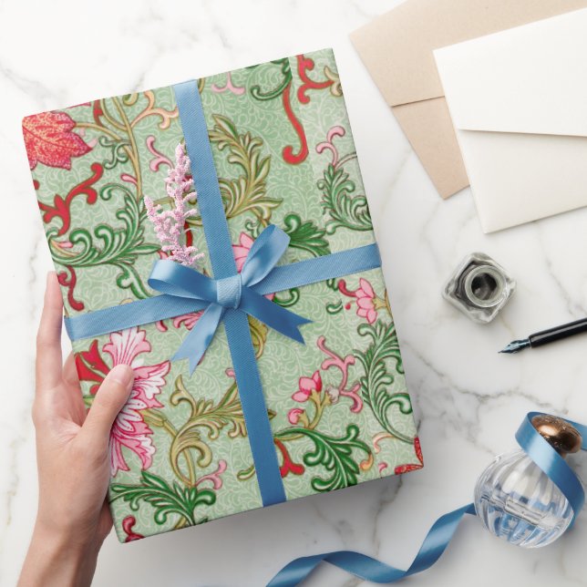 Cadeau Papier d'enveloppement à motifs floraux verts (Cadeaux)