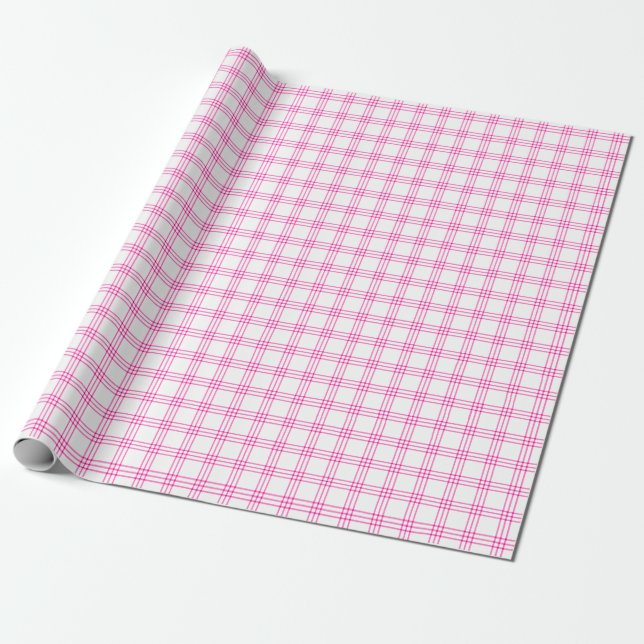 Cadeau Papier d'enveloppement à séchage rose chaud modern (Déroulé)