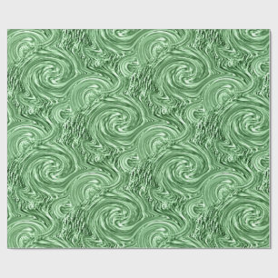 Cadeau Papier d'enveloppement à spirale verte