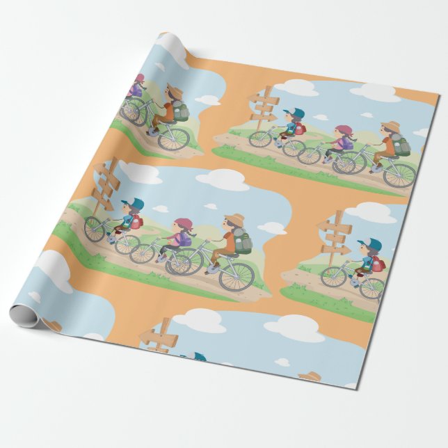 Cadeau Papier d'enveloppement à vélo extérieur (Déroulé)