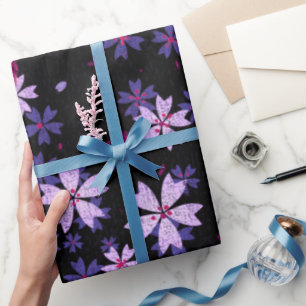 Cadeau Papier d'enveloppement Abstrait de pétales de fleu
