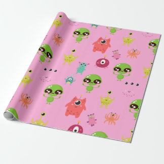 Cadeau Papier d'enveloppement Aliens Space Cute