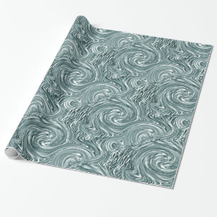 Cadeau Papier d'enveloppement Aqua Swirl