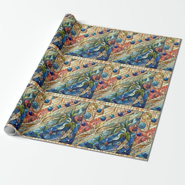 Cadeau Papier d'enveloppement Art Déco (Déroulé)