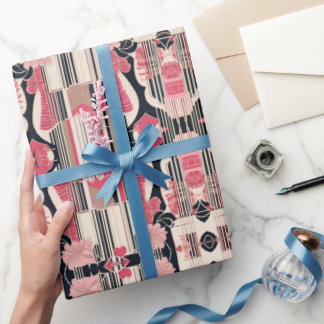 Cadeau Papier d'enveloppement Art Déco Amour