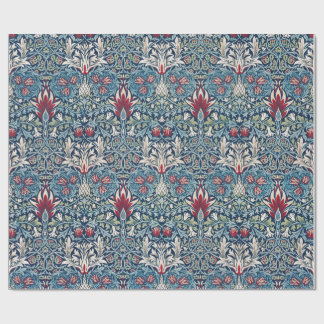 Cadeau Papier d'enveloppement BLEU FLORAL William Morris
