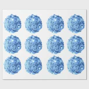 Cadeau Papier d'enveloppement bleu givré