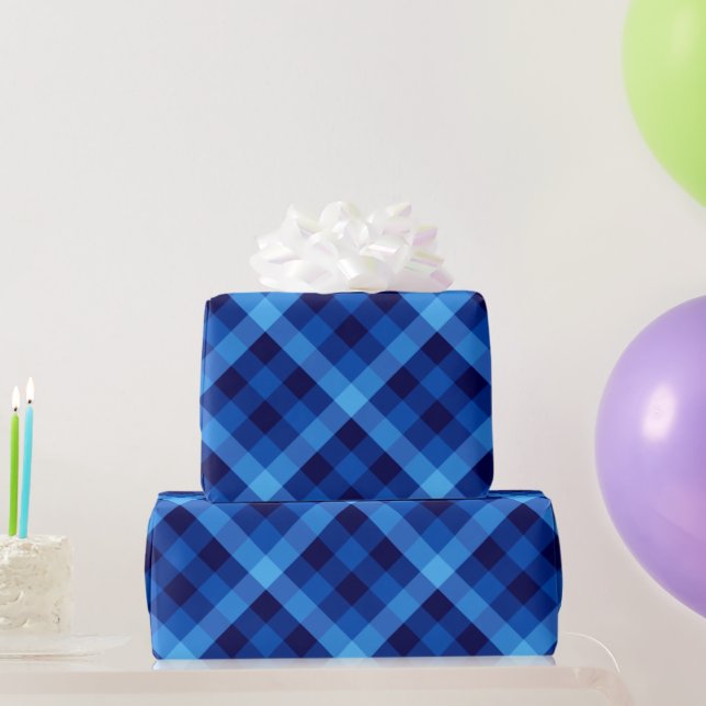 Cadeau Papier d'enveloppement bleu océan rétro (Cadeaux de fête)