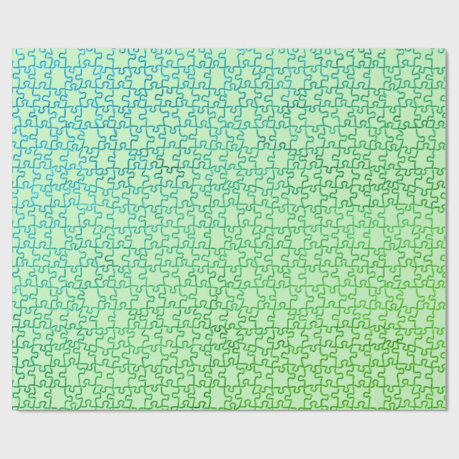 Cadeau Papier d'enveloppement bleu vert (Plat)