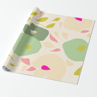 Cadeau Papier d'enveloppement botanique de couleurs pâles