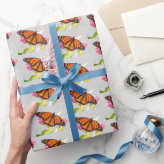 Cadeau Papier d'enveloppement brillant à papillon minuscu