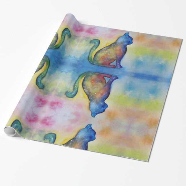 Cadeau Papier d'enveloppement brillant de l'espace de cha (Déroulé)