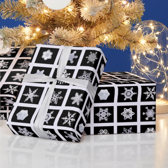 Cadeau Papier d'enveloppement brillant pour flocons de ne (Vacances)