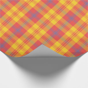 Cadeau Papier d'enveloppement carré rouge jaune et bleu b