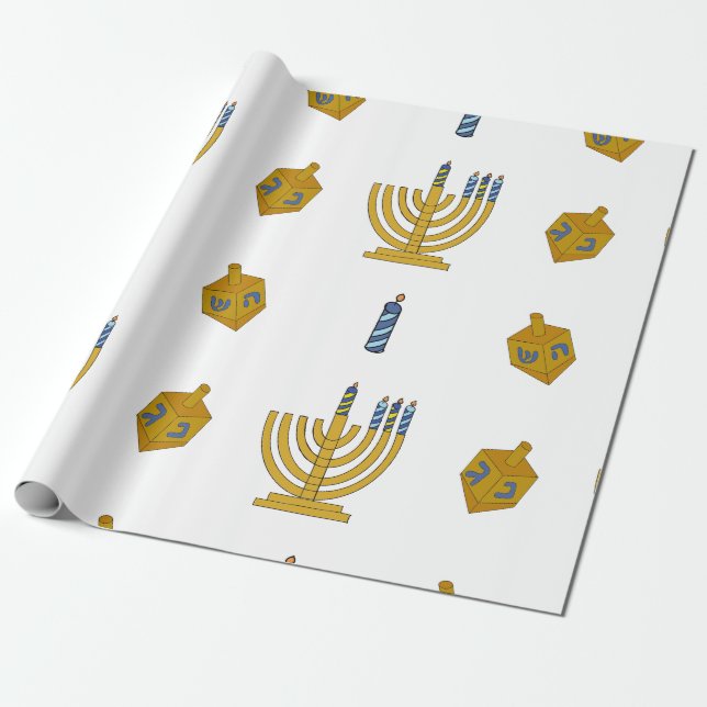 Cadeau Papier d'enveloppement Chanukah (Déroulé)