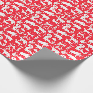 Cadeau Papier d'enveloppement chinois Zodiac