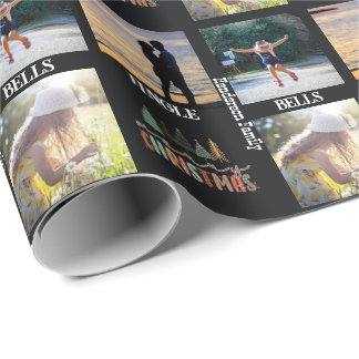 Cadeau Papier d'enveloppement Collage de photos famille 3