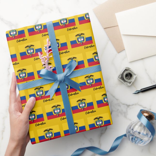 Cadeau Papier d'enveloppement Colombie, Drapeau colombien (Cadeaux)