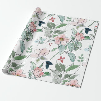 Cadeau Papier d'enveloppement coloré floral