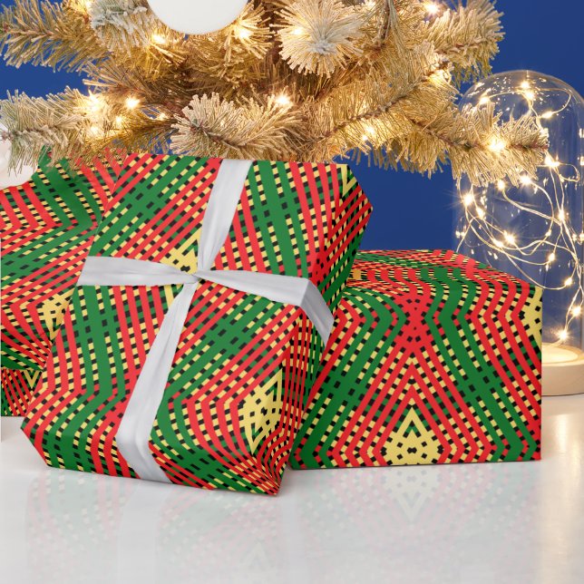 Cadeau Papier d'enveloppement coloré Rasta Diamond Design (Vacances)