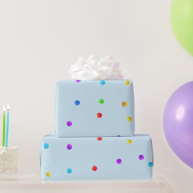 Cadeau Papier d'enveloppement coloré simple Pastel (Cadeaux de fête)