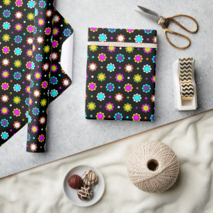Cadeau Papier d'enveloppement couleur Fleurs de Paisley R