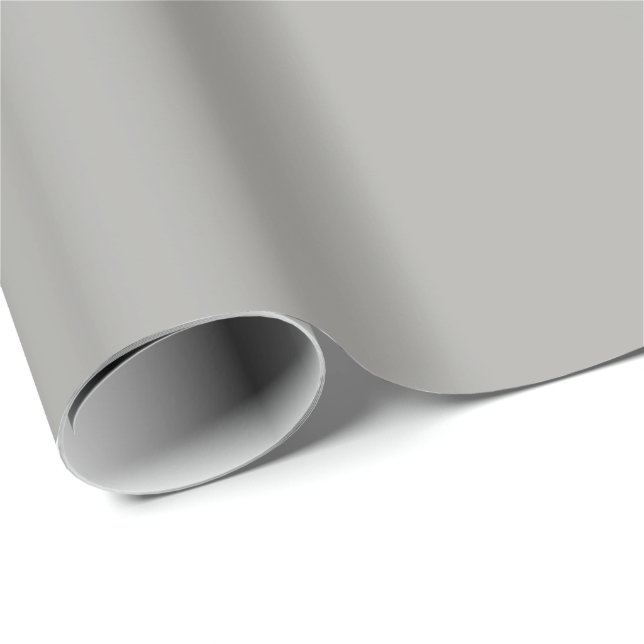 Cadeau Papier d'enveloppement couleur solide en gris doux (Coin rond)
