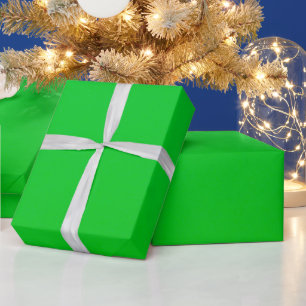 Cadeau Papier d'enveloppement couleur verte solide
