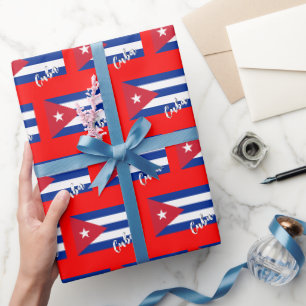 Cadeau Papier d'enveloppement cubain, Noël rouge, patriot