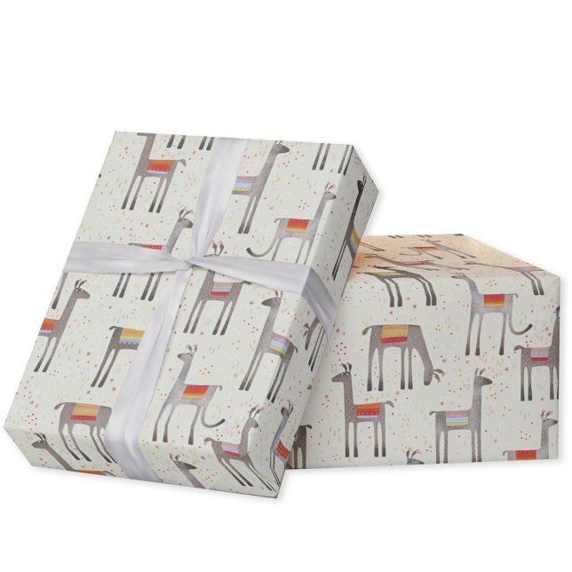 Cadeau Papier d'enveloppement Cute Llama Alpaca (Cute Llama alpaca gift wrap paper roll)