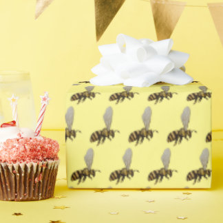 Cadeau Papier d'enveloppement d'abeilles
