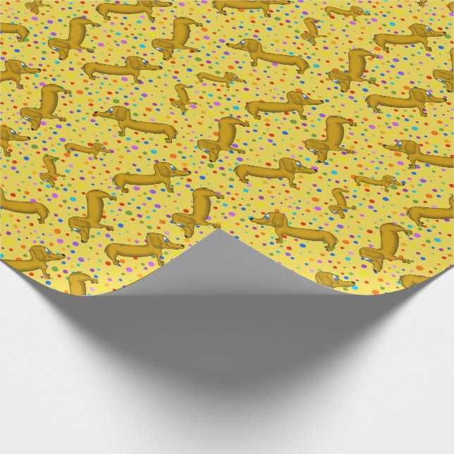 Cadeau Papier d'enveloppement Dachshund (Coin)