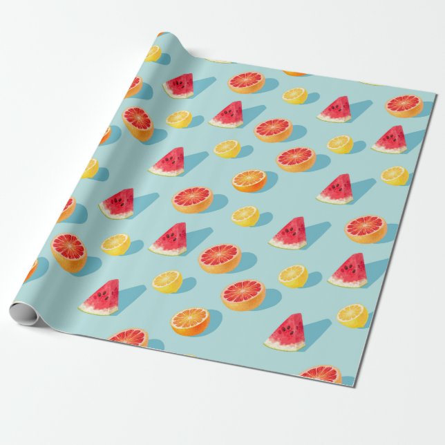 Cadeau Papier d'enveloppement d'agrumes (Déroulé)