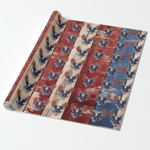 Cadeau Papier d'enveloppement d'aigle patriotique