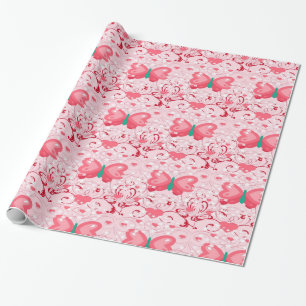 Cadeau Papier d'enveloppement d'amour papillon