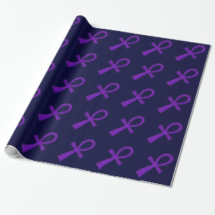 Cadeau Papier d'enveloppement d'Ankh violet