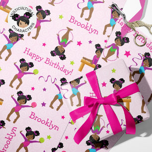 Cadeau Papier d'enveloppement d'anniversaire de la gymnas