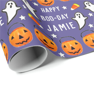 Cadeau Papier d'enveloppement d'anniversaire Halloween pe