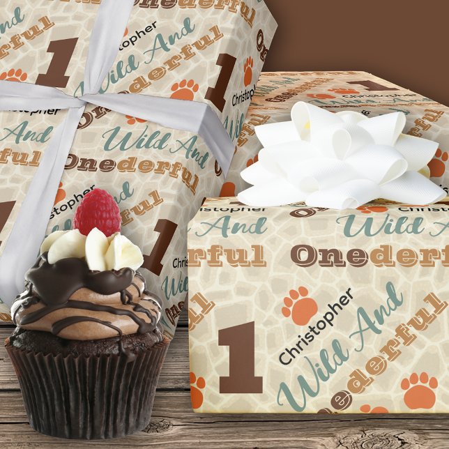 Cadeau Papier D'Enveloppement D'Anniversaire Sauvage Et O (Créateur téléchargé)