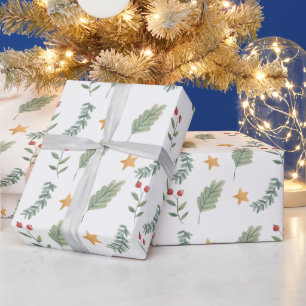 Cadeau Papier d'enveloppement d'aquarelle de Noël