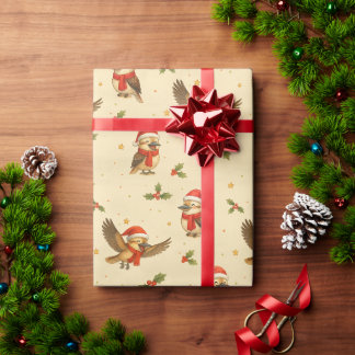 Cadeau Papier d'enveloppement d'aquarelle de Noël Kookabu