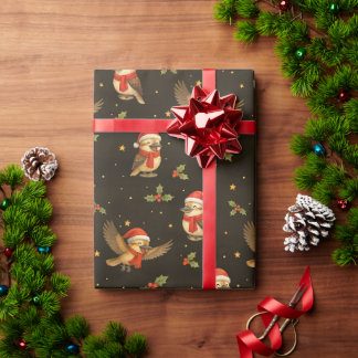 Cadeau Papier d'enveloppement d'aquarelle de Noël Kookabu