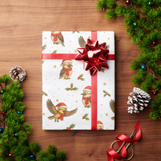 Cadeau Papier d'enveloppement d'aquarelle de Noël Kookabu