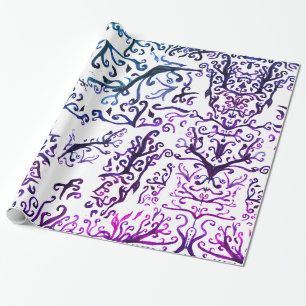 Cadeau Papier d'enveloppement d'aquarelle verte
