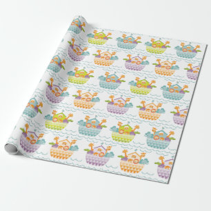 Cadeau Papier d'enveloppement d'arche pour bébé mignon