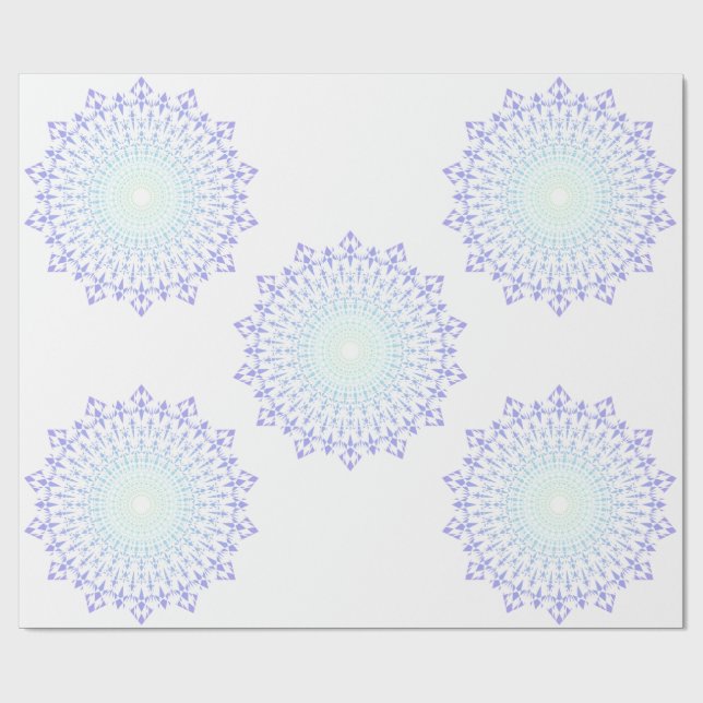 Cadeau Papier d'enveloppement d'arête diamant clairVert-c (Plat)