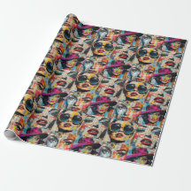 Papier d'enveloppement d'art pop