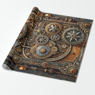Cadeau Papier d'enveloppement d'art Steampunk