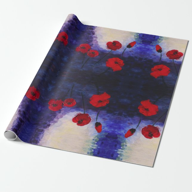 Cadeau Papier d'enveloppement d'art violet rouge (Déroulé)