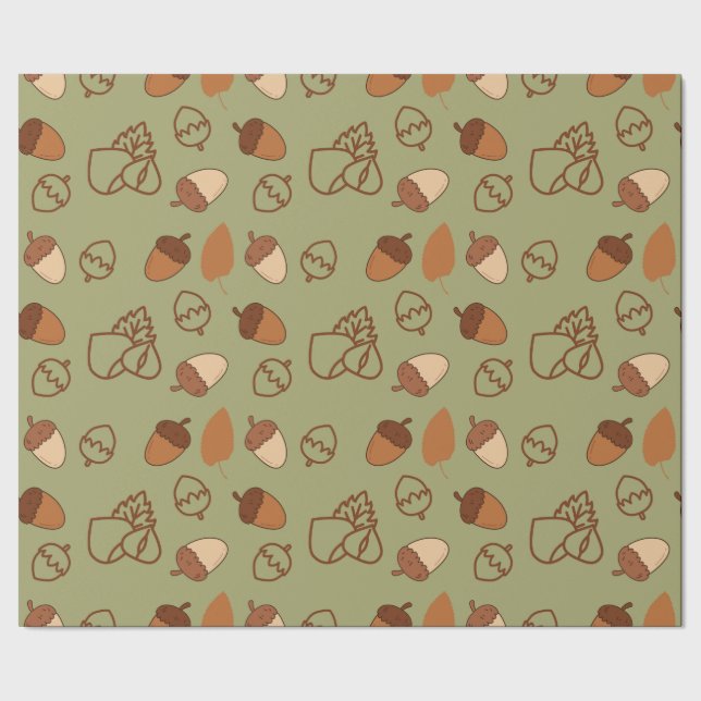Cadeau Papier d'enveloppement d'automne sans soudure avec (Couture)